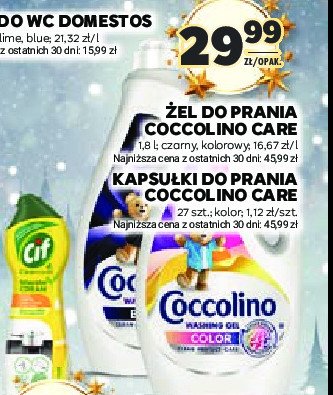 Żel do prania black & dark Coccolino care promocja