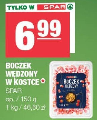 Boczek wędzony w kostce Spar promocja w SPAR