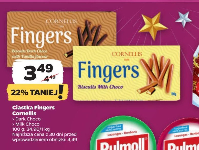 Ciastka fingers mleczne Cornellis promocja