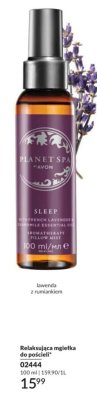 Relaksująca mgiełka do pościeli lawenda z rumiankiem Planet Spa Avon promocja w AVON
