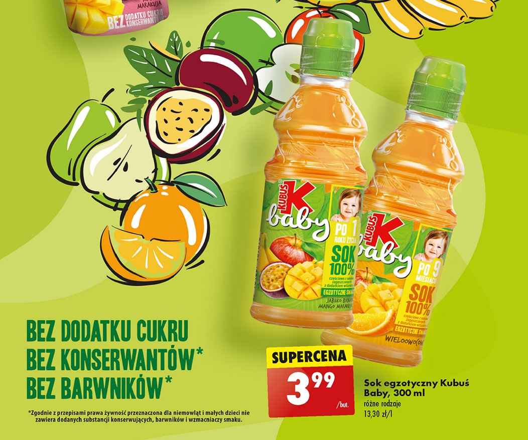 Sok jabłko-banan-mango-marakuja Kubuś baby promocja
