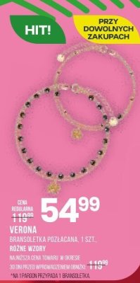 Bransoletka Verona pozłacana 1 szt różne wzory promocja w Drogerie Natura