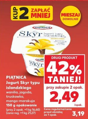 Jogurt Skyr typu islandzkiego mango-marakuja  promocja w Kaufland