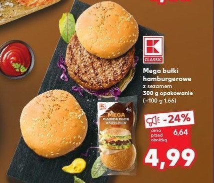 Bu艂ki pszenne hamburger mega K-classic promocja