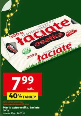 Masło extra osełka, Łaciate 300g promocja w Auchan