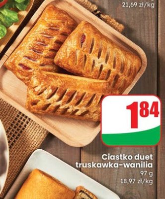 Ciastko duet truskawka-wanilia promocja w Dino
