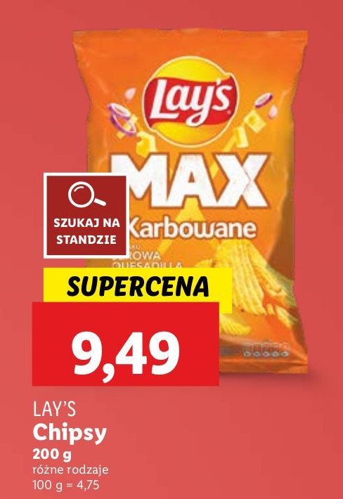 Chipsy serowa quesadilla Lay's Frito lay lay's promocja w Lidl