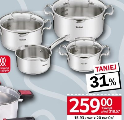 Komplet garków 7 części Tefal Duetto+ promocja w Selgros
