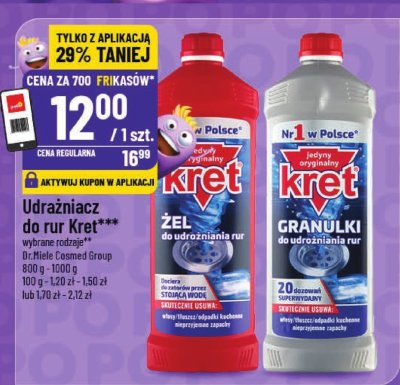 Udrażniacz do rur Kret promocja w POLOmarket