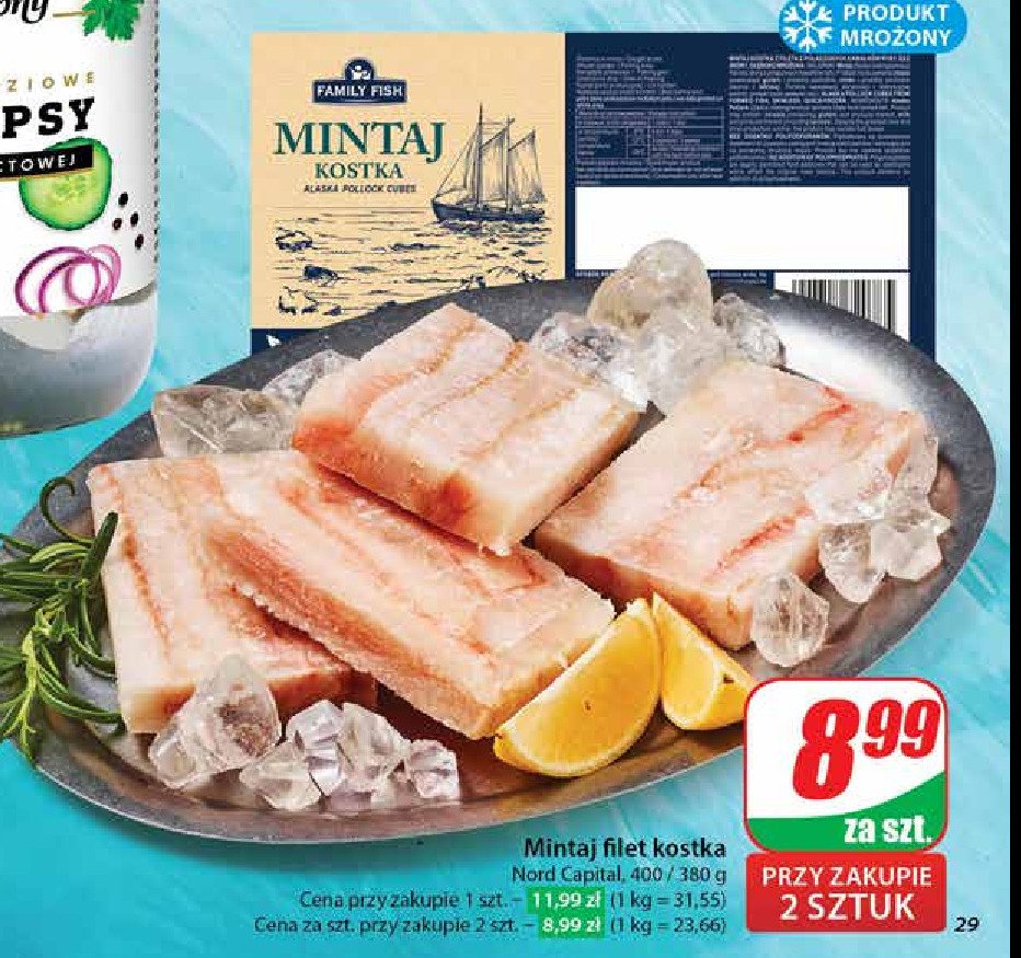 Mintaj filet kostka Family fish promocja