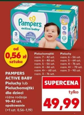 Pieluchy Active Baby, różne rodzaje promocja w Kaufland