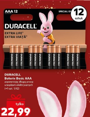 Baterie Basic AAA 12 sztuk promocja w Kaufland