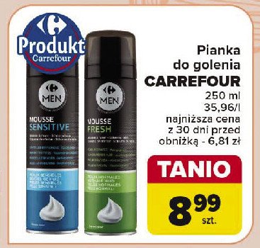 Pianka do golenia sensitive Carrefour promocja