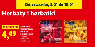 Herbatka rozgrzewająca w piramidkach, różne rodzaje promocja w Lidl