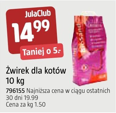 Żwirek dla kotów 10 kg promocja w Jula