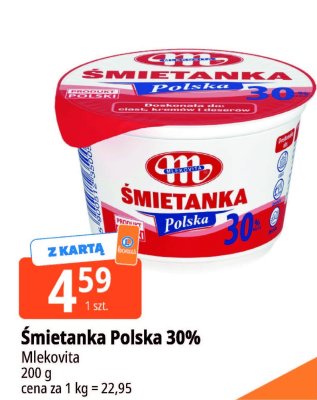 Śmietanka Polska 30% Mlekovita promocja w Leclerc