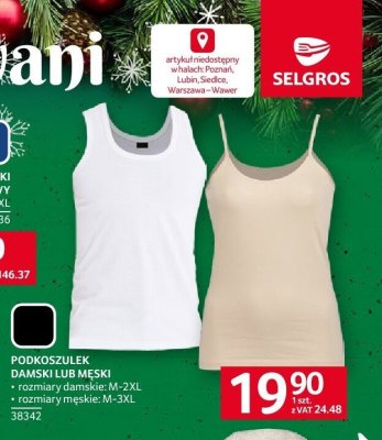 Podkoszulek damski lub męski promocja w Selgros
