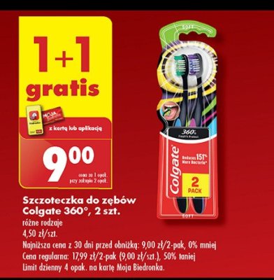 Szczoteczka do zębów charcoal soft Colgate 360 promocja