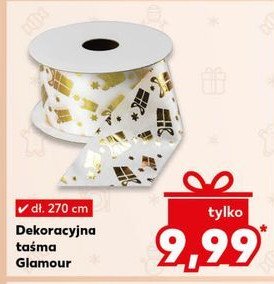 Taśma dekoracyjna glamour 3.8 cm x 270 cm promocja w Kaufland