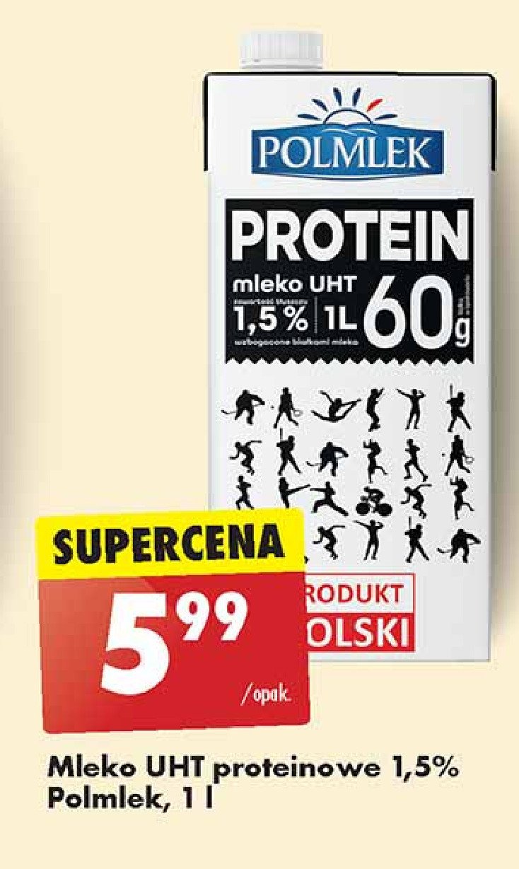 Mleko proteinowe 1.5% Polmlek promocja