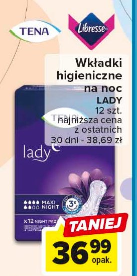 Podpaski maxi night Tena lady promocja