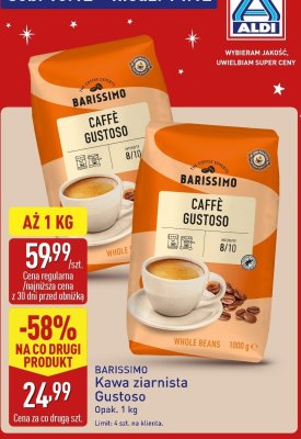 Kawa ziarnista Caffè Gustoso promocja w Aldi