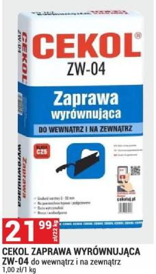Zaprawa Cekol Zaprawa Wyrównująca ZW-04 promocja w Merkury Market