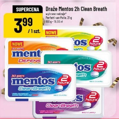 Drażę Mentos 2h Clean Breath Perfetti van Melle promocja w POLOmarket
