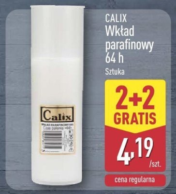 Wkład parafinowy 64 h Calix promocja w Aldi
