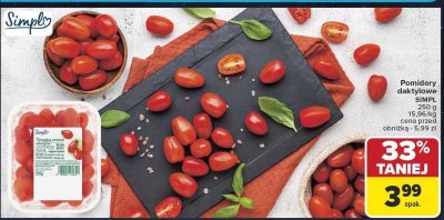 Pomidory daktylowe 250 g SIMPL promocja w Carrefour Market