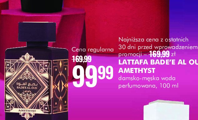 Woda perfumowana Lattafa badee al oud ametyst promocja