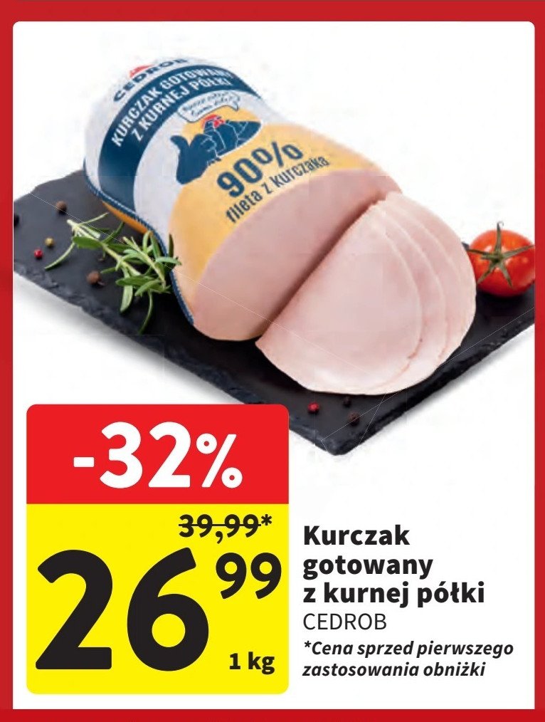 Kurczak gotowany z kurnej półki Cedrob promocja