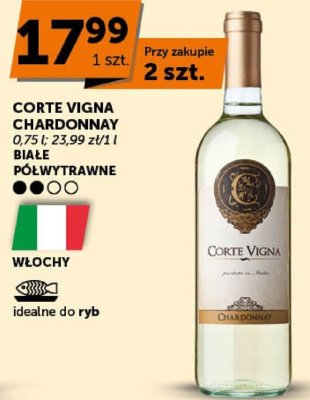 Wino Corte Vigna Chardonnay promocja w Groszek