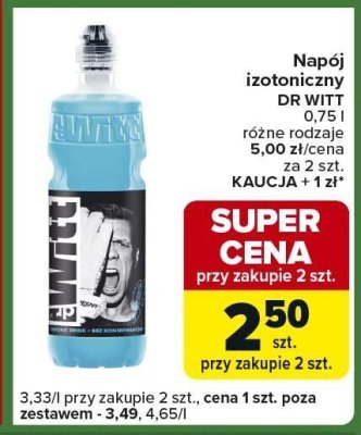 Napój izotoniczny Dr Witt 0,75l różne rodzaje promocja w Carrefour Express