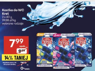 Kostka do WC Kret wybrane rodzaje promocja w Delikatesy Centrum