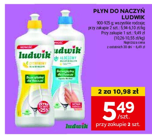 Płyn do mycia naczyń cytrynowy Ludwik promocja w Stokrotka