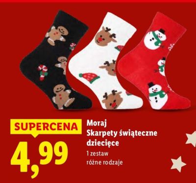 Skarpety świąteczne dziecięce promocja w Lidl
