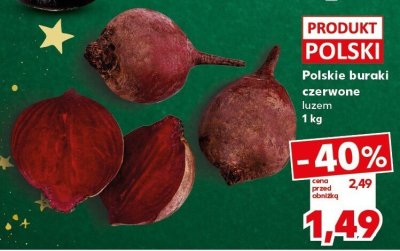 Buraki Polskie czerwone luzem promocja w Kaufland