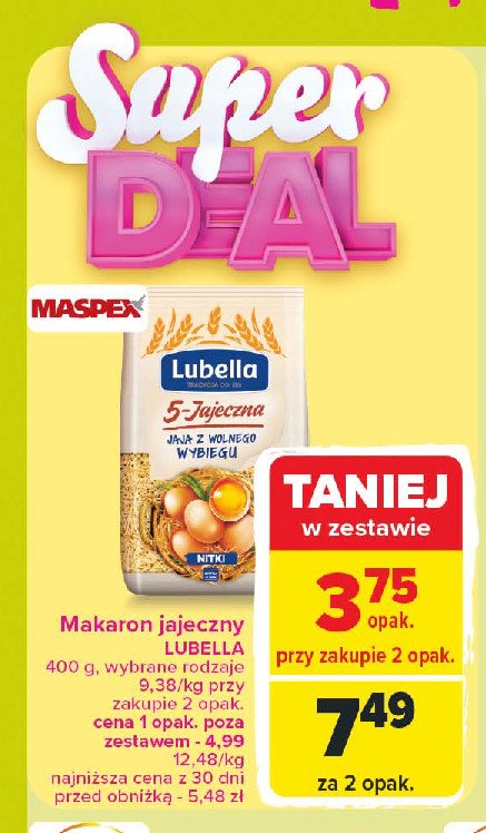 Makaron 5-jaj nitki Lubella promocja