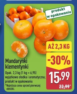 Mandarynki klementynki promocja w Aldi