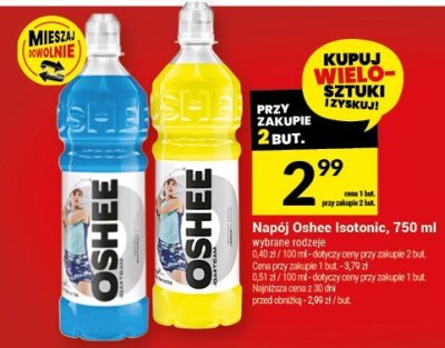 Napój Oshee Isotonic, 750 ml promocja w Twój Market