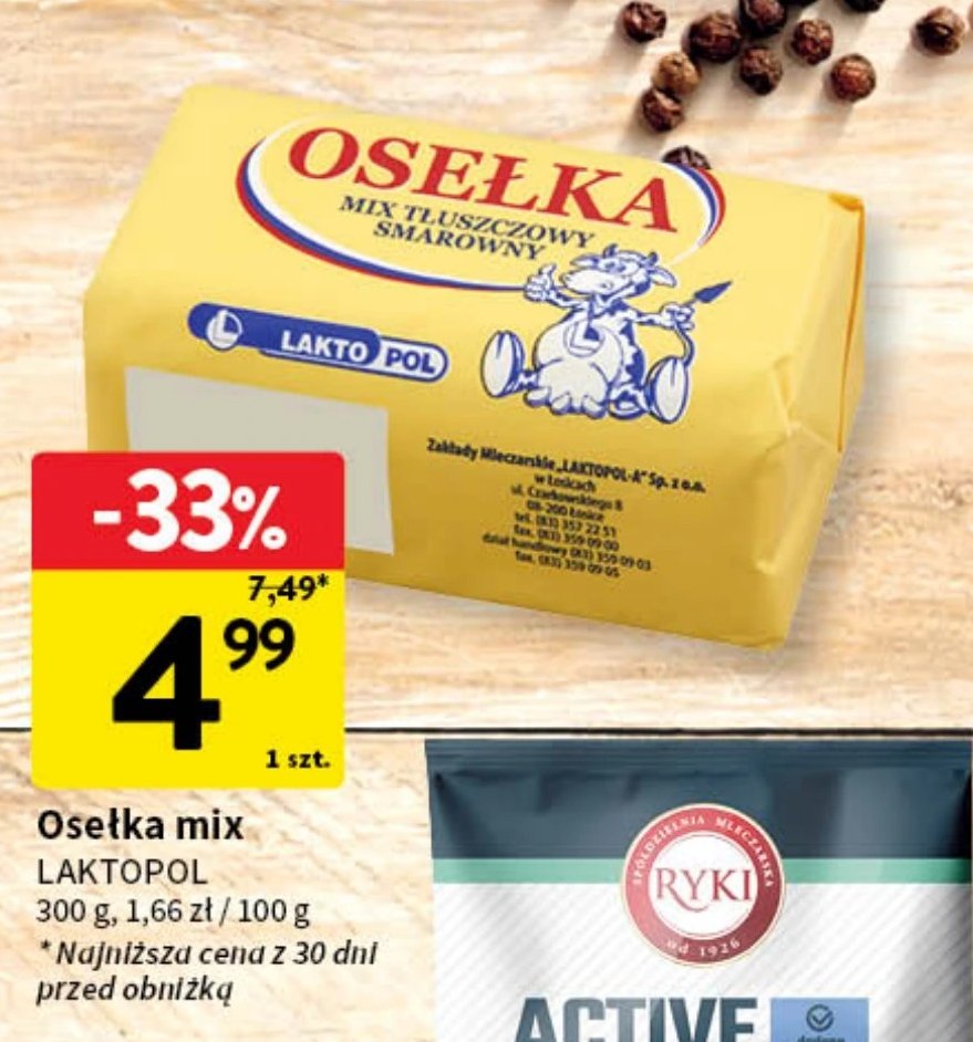 Osełka mix tłuszczowy Laktopol promocja w Intermarche