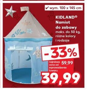 Namiot dla dzieci 100 x 145 cm Kidland promocja w Kaufland