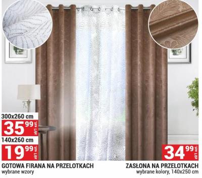 Zasłona na przelotkach 140x250 cm promocja w Merkury Market