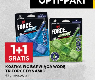 Kostka WC barwiąca wodę Triforce Dynamic las promocja w Stokrotka