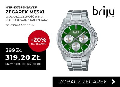 Zegarek męski MTP-1375PD-3AVEF ZG-018649 srebrny promocja w Briju