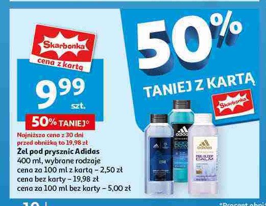 Żel pod prysznic cool down Adidas active skin & mind promocja