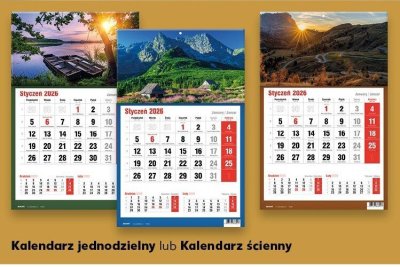Kalendarz jednodzielny lub Kalendarz ścienny promocja w Kaufland