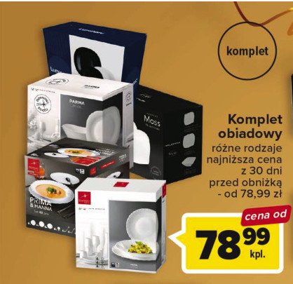 Komplet obiadowy carine bia艂o/czarny Luminarc promocja