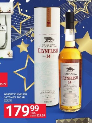 Whisky Clynelish 14 yo 46% 700 ml promocja w Selgros